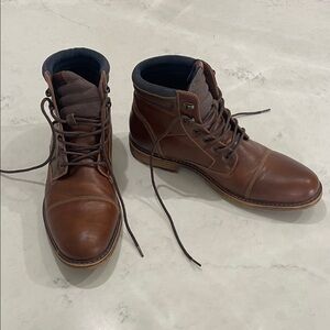 Sonoma Men's Brown Leather Lace-Up Boots